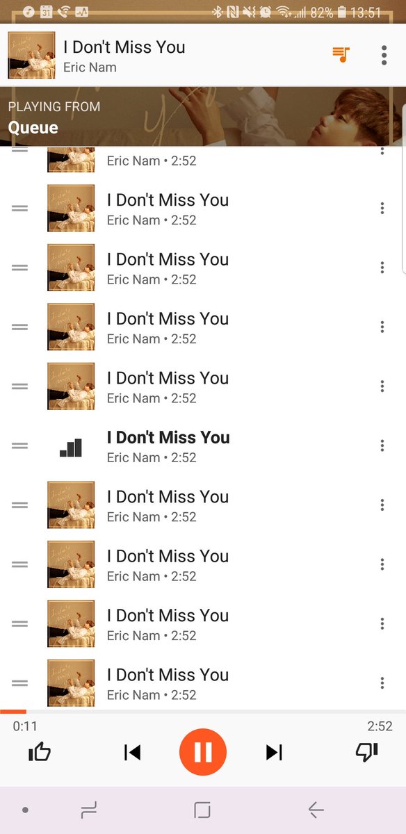Had this song running through my head all morning, so I finally gave in to it. #ericnam #idontmissyou #repeat #missyou #songonrepeat