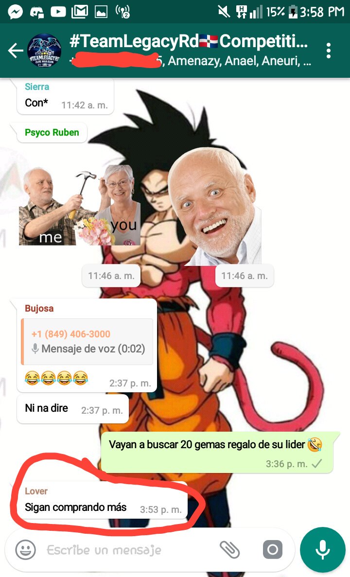 Ese se a llevao como 500 Gema en regalo de todas las que se han comprado en <a href="/TeamLegacyRd/">#TeamLegacyRD</a> xD