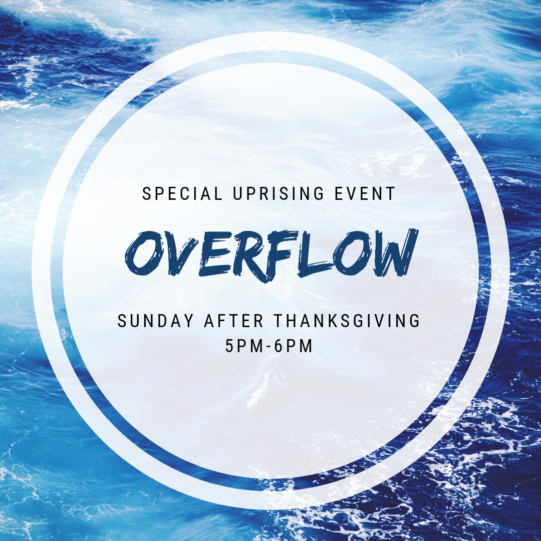UprisingSMC's tweet photo. Join us the Sunday after Thanksgiving from 5pm-6pm for a special Uprising tradition. We will focus on preparing our hearts for the upcoming Christmas season. This unique interactive prayer experience will help us give thanks to the author of all good things. Invite a friend! https://t.co/RvLBn49fc7