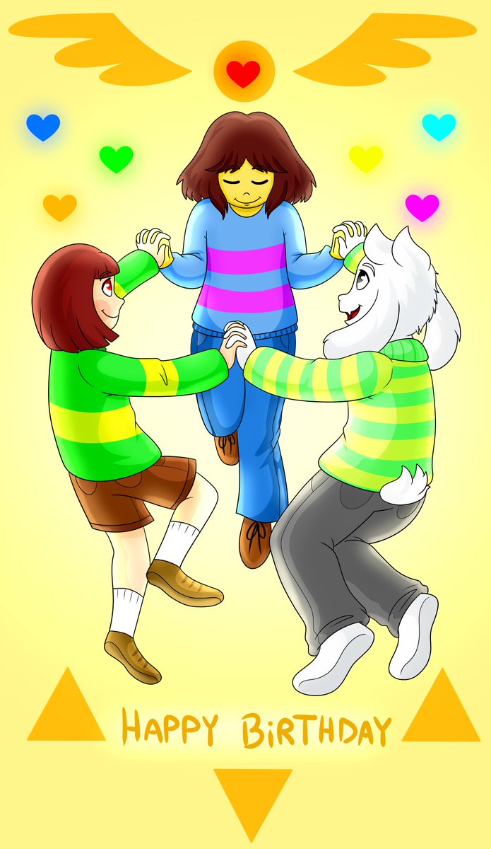 Blue Rainy For Undertale 3th Anniversary Chara Asriel Frisk Undertale