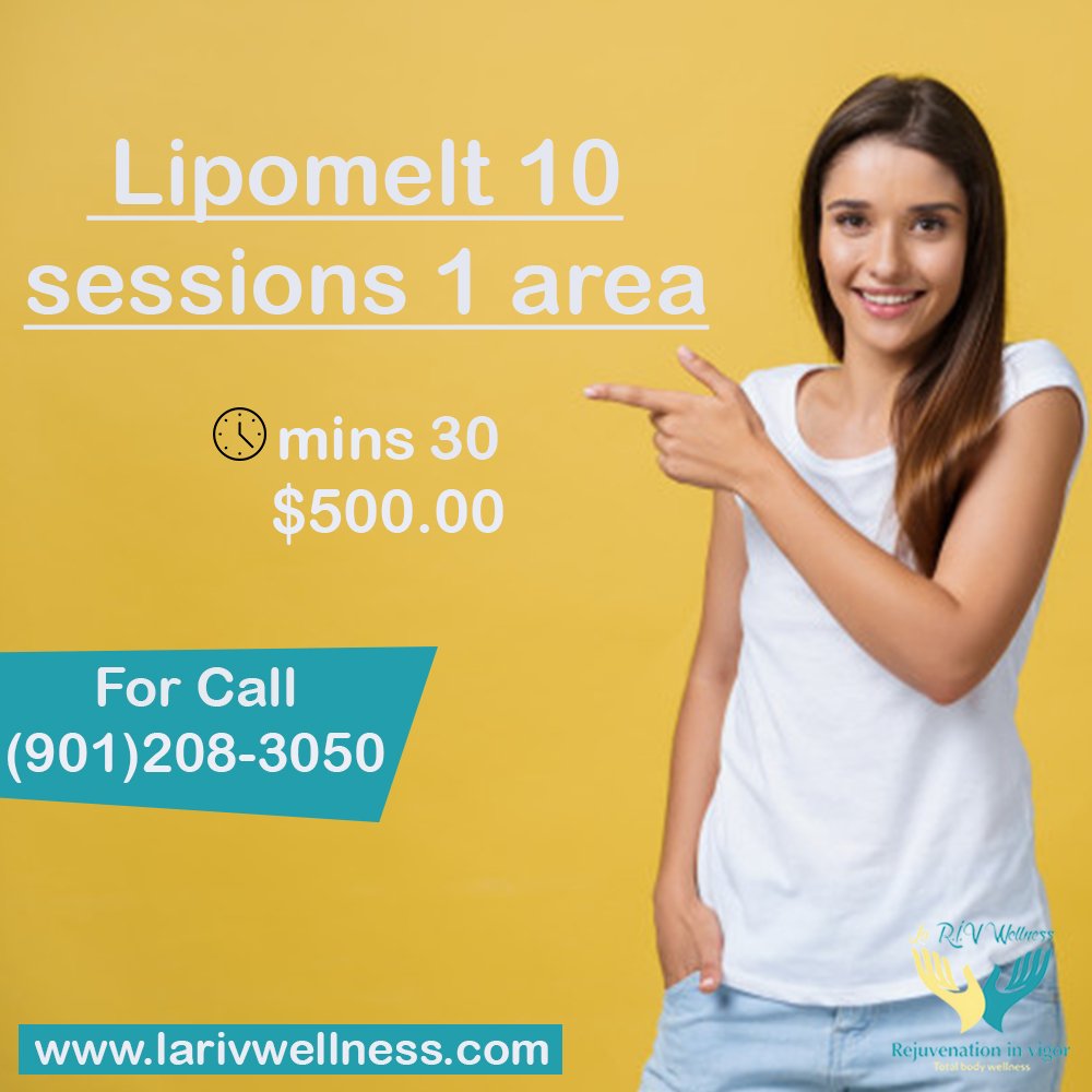 Lipomelt 10 sessions 1 area
mins 30.

#leechmedicaltherapy #chemicalpeels #microdermabrasion #pristinediaminspeel #dermalfillers #micropen #botox #sclerotherapy #weightmanagement #bodycontouring #nutraceuticals #beauty #weightcontrol #slimandfit #healthandwellness #weightlosing