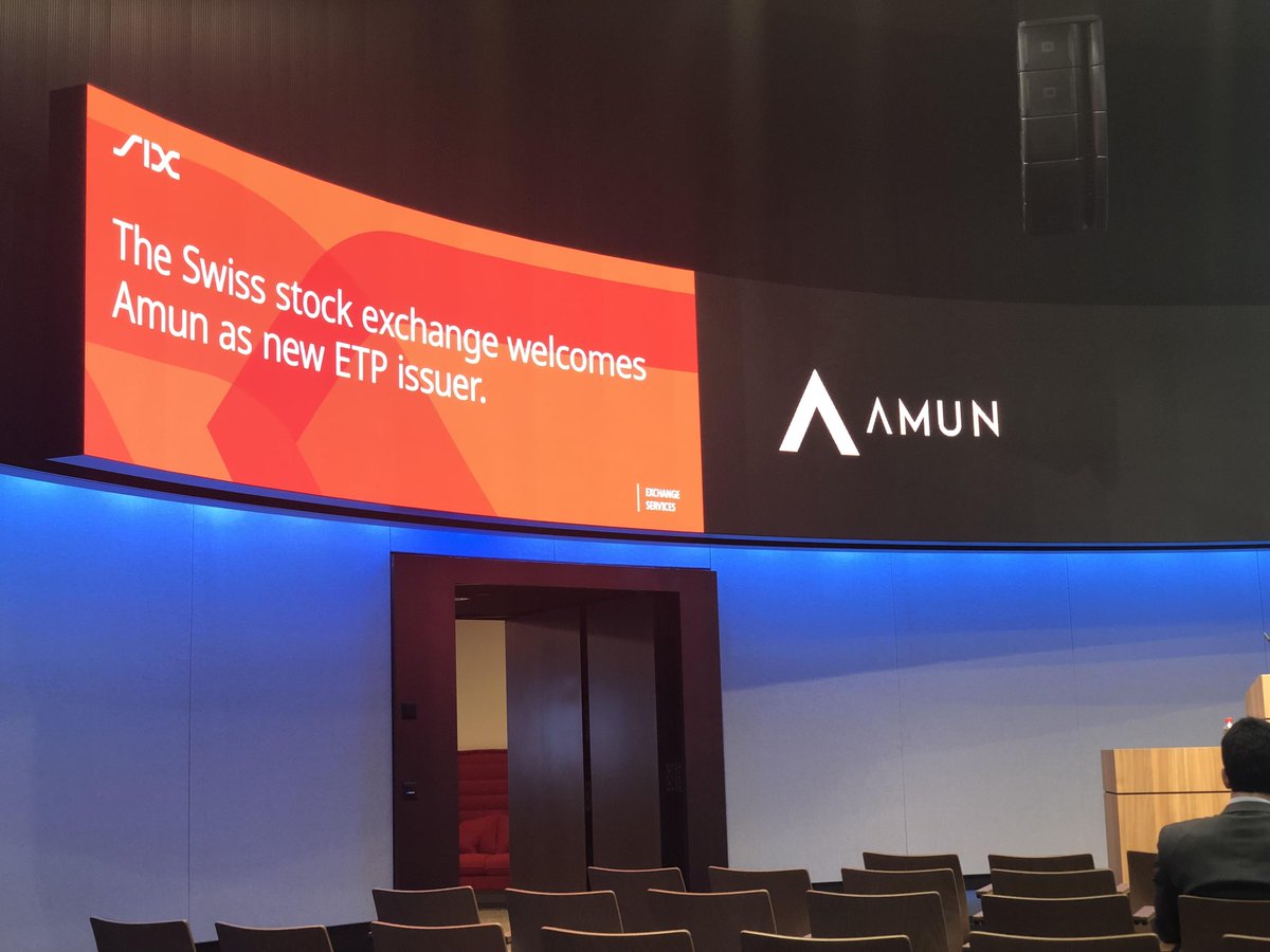 Congratualtions to @hany Rashwan, #Ophelia Snyder at @AmunAG and the entire  team at many firms on the listing the Amun #Crypto Basket HODL5 Index #ETP  HODL, on #Six Swiss exchange, The ETP