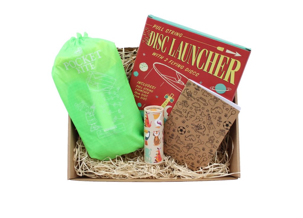 We're here to help with #xmasgiftideas for the smalls. How about our #outdoors box? It contains a super cool disc launcher, a pocket kite, a tube of animal pencils &amp; our signature NAB notebook.Everything is individually wrapped &amp; packaged in our box. buff.ly/2L96FrZ