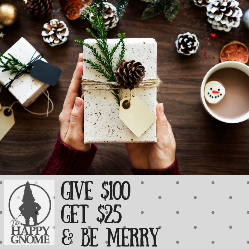 Turkey day ends &amp; deal days begin! Buy $100, get a $25 bonus. Shop our #BlackFriday deals here: thehappygnome.instagift.com #Instagift