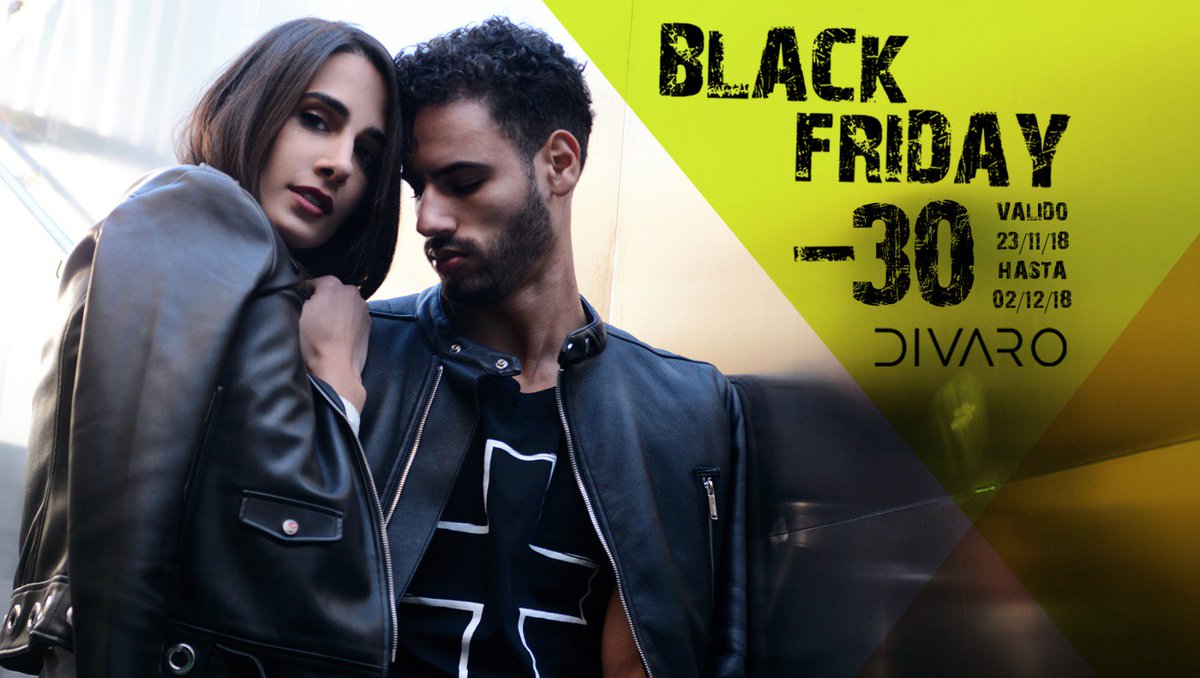 DivaroShop's tweet photo. Llega el #BlackFriday 🖤 y con él nuestros magníficos DESCUENTOS del 30% en todos nuestros productos!!
¡¡Del 23/11/2018 al 02/12/2018!!
¡¡QUE NO TE LO CUENTEN!! 🙌💥
•
#Divaro #DivaroShop #DivaroMayoristas #Moda2018 #modamasculina #MadeInSpain #Tumismo https://t.co/87exmZxrLD