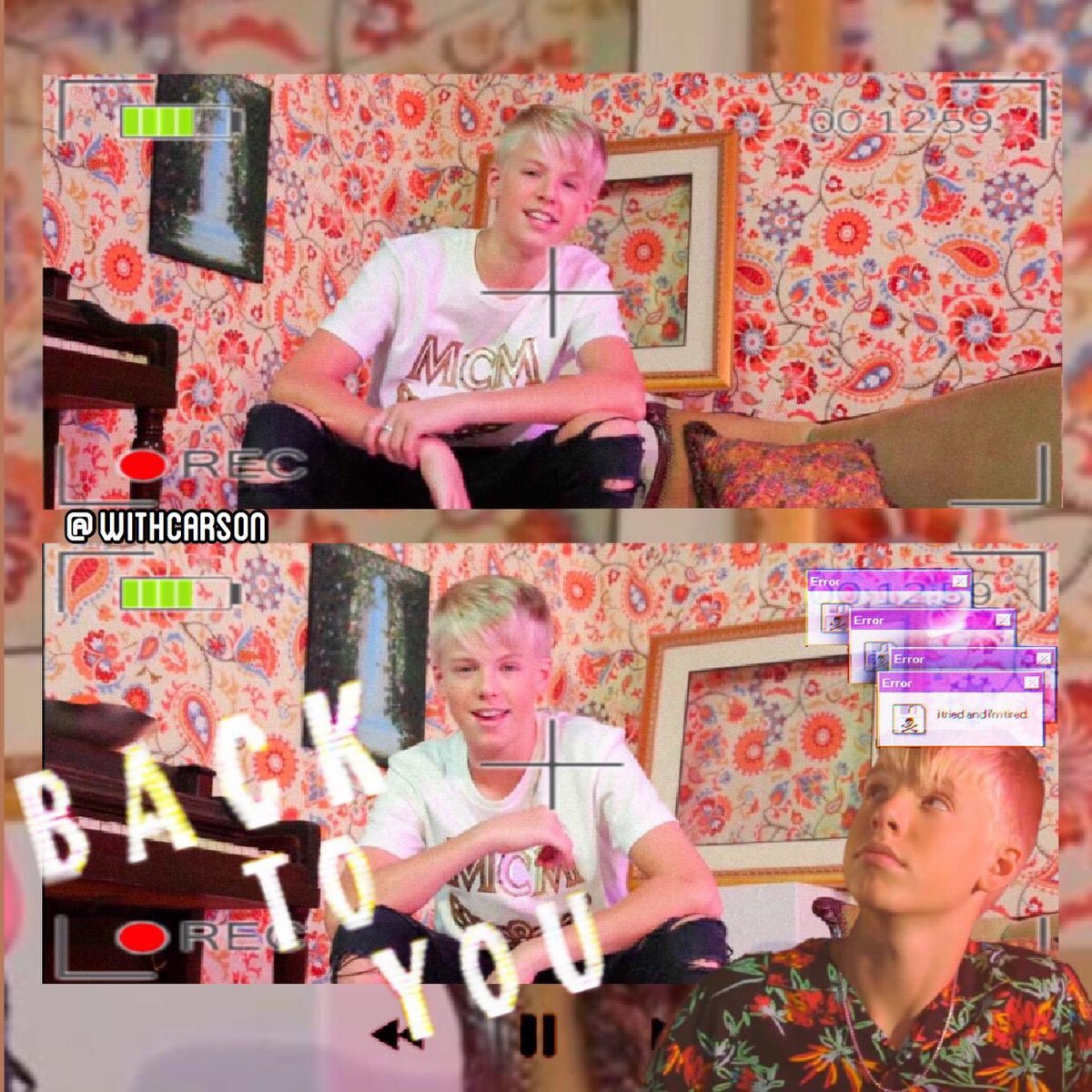 WithCarson's tweet photo. My Edit for Back To You contest!! I really love this music video and I can’t stop listening it! I’m so proud of @carsonlueders ❤️✨
#backtoyou #backtoyoucontest https://t.co/MLfkhnR3UL