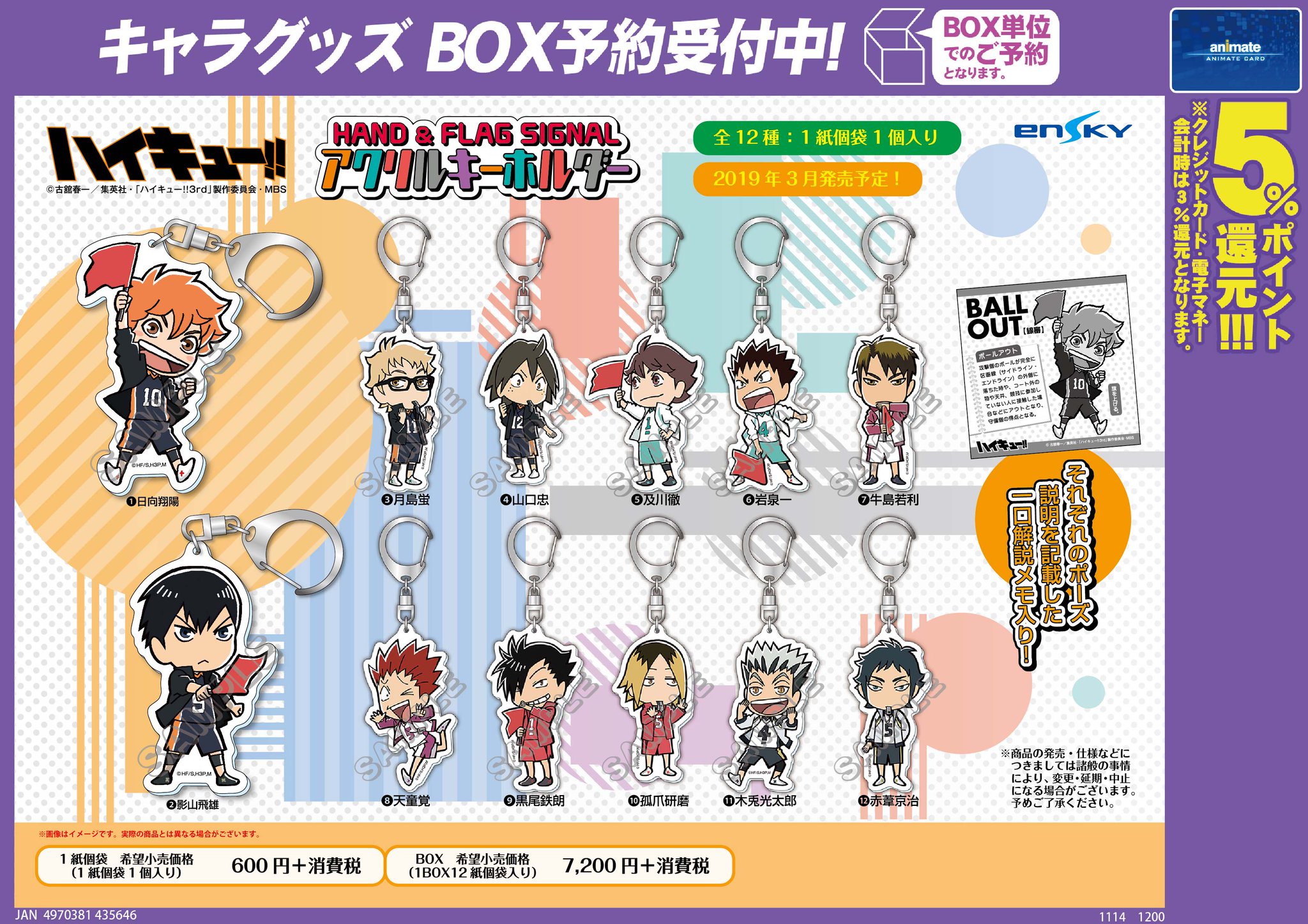 O Xrhsths アニメイト浜松 時まで営業中 Sto Twitter グッズ予約情報 ハイキュー より Hand Flag Signal アクリルキーホルダー が来年3月頃発売予定ですウナ それぞれのポーズ説明を記載した一口解説メモ入り ですウナ とってもかわいいキーホルダー