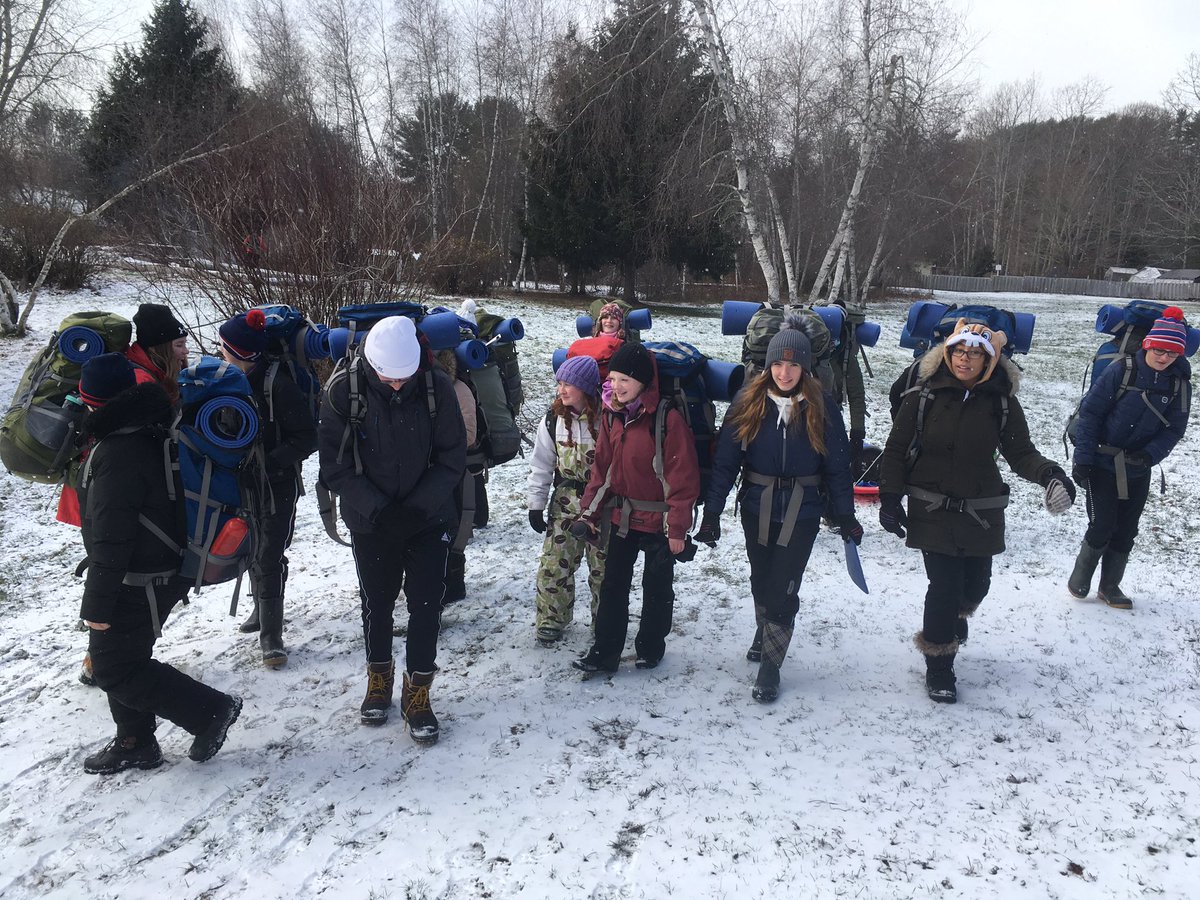 jaskowiak_k's tweet photo. Cold did not keep this group of grade 9’s from working through challenges of their final winter trip. SOLO reflection time, self-care and immense support for their teammates. Very proud of this group of BA students! #bluenoseoutdoored @ssrsbba @SSRCE_NS https://t.co/t6EfPxmdTP