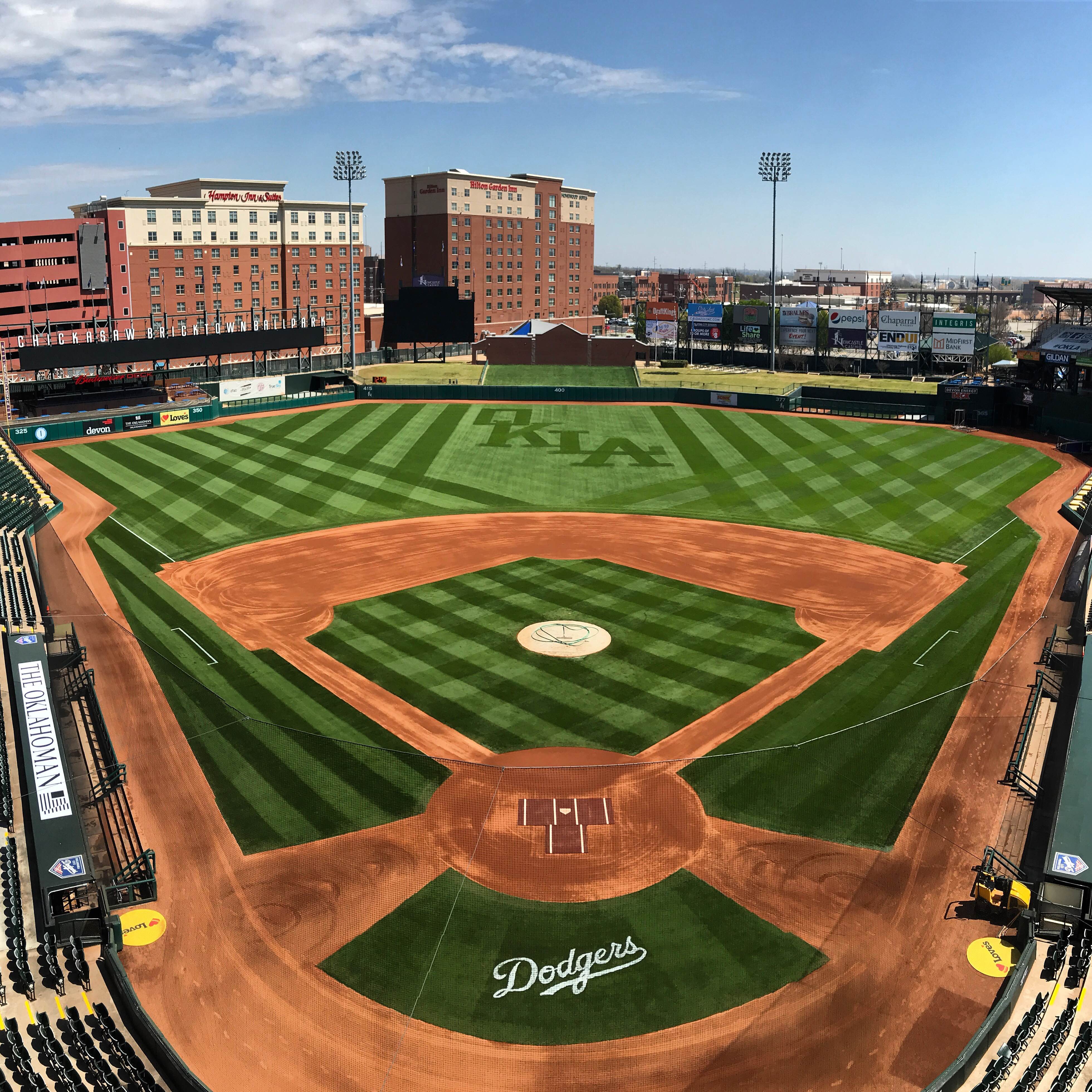 Oklahoma City Dodgers on X: Today is the last day to vote for all the hard  work that the OKC Dodgers Sports Field Services put in to create this  awesome pattern! Vote