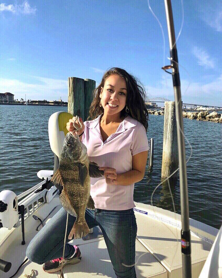 I caught a black drum!!! 🎣 @GoodDayFox4 @FOX4 @PoccaPort @cityofcc #fishing #Thanksgiving2018