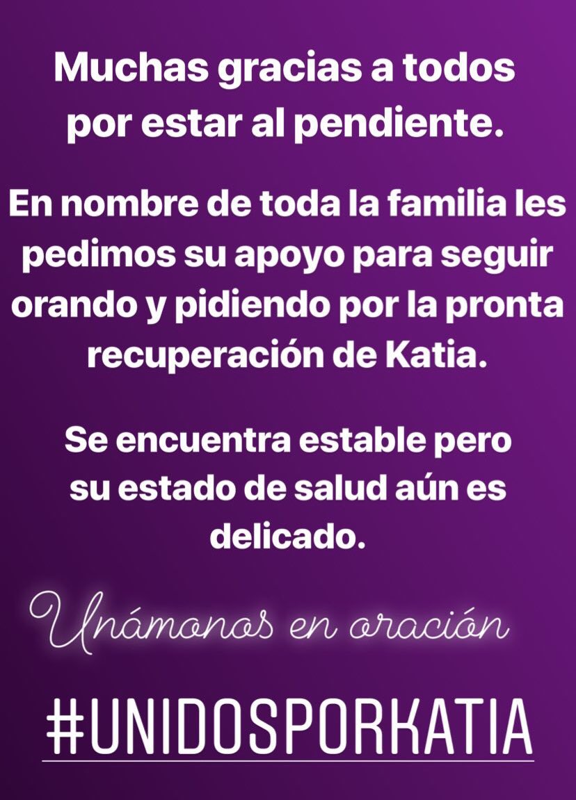 UnidosporKatia's tweet photo. Unámonos en oración por Katia 🙏🏻 #unidosporkatia 💜 https://t.co/2jPWXE6jGF