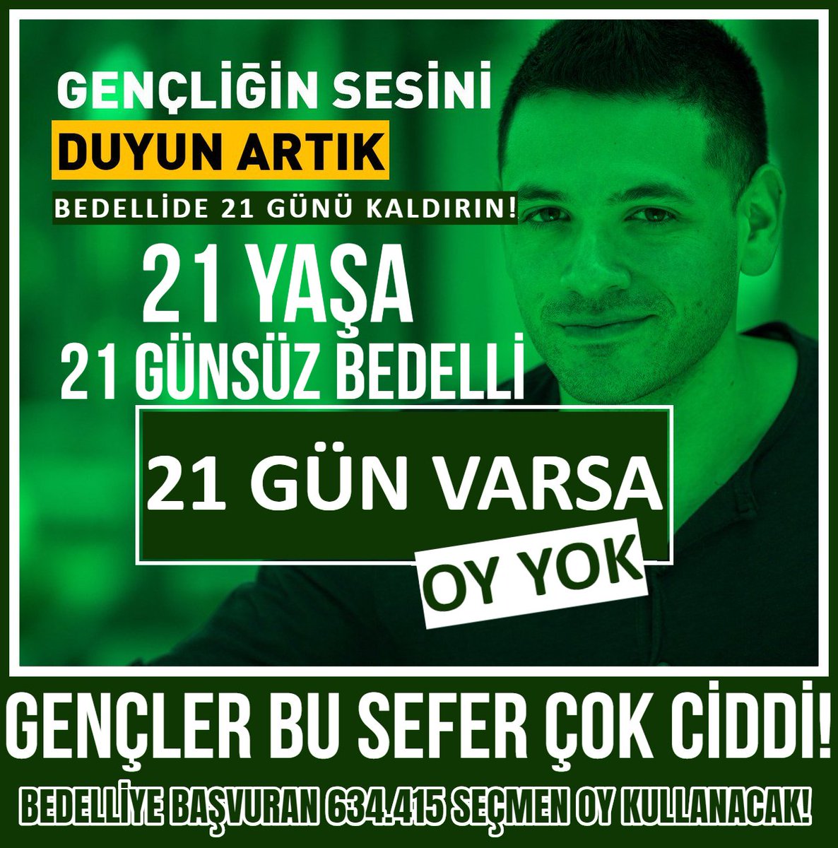 #21YAŞA21GÜNSÜZBEDELLİ ZAMANI GENÇLERİN ÖNÜNE SET OLMAKTAN VAZGEÇİN ARTIK BİZLER HAYATA ÖNÜMÜZDE ENGELLER OLMADAN DEVAM ETMEK İSTİYORUZ. ŞU ANDA 5,5 MİLYON GENÇ BİRİKMİŞ VAZİYETTE DAHA 600 BİN GENCİ BİLE ARALIK 2020 YE KADAR BİLE ERİTEMİYORSUNUZ BIRAKIN ARTIK YAKAMIZI @RT_Erdogan