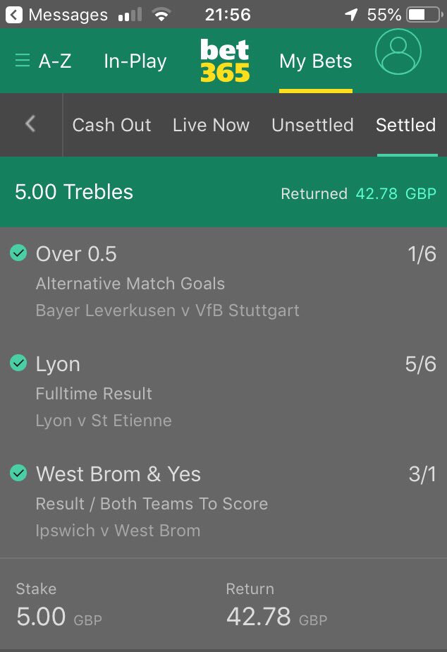 Another little win tonight #inplay #treble #betting #win #winning #money #bettinggroup
