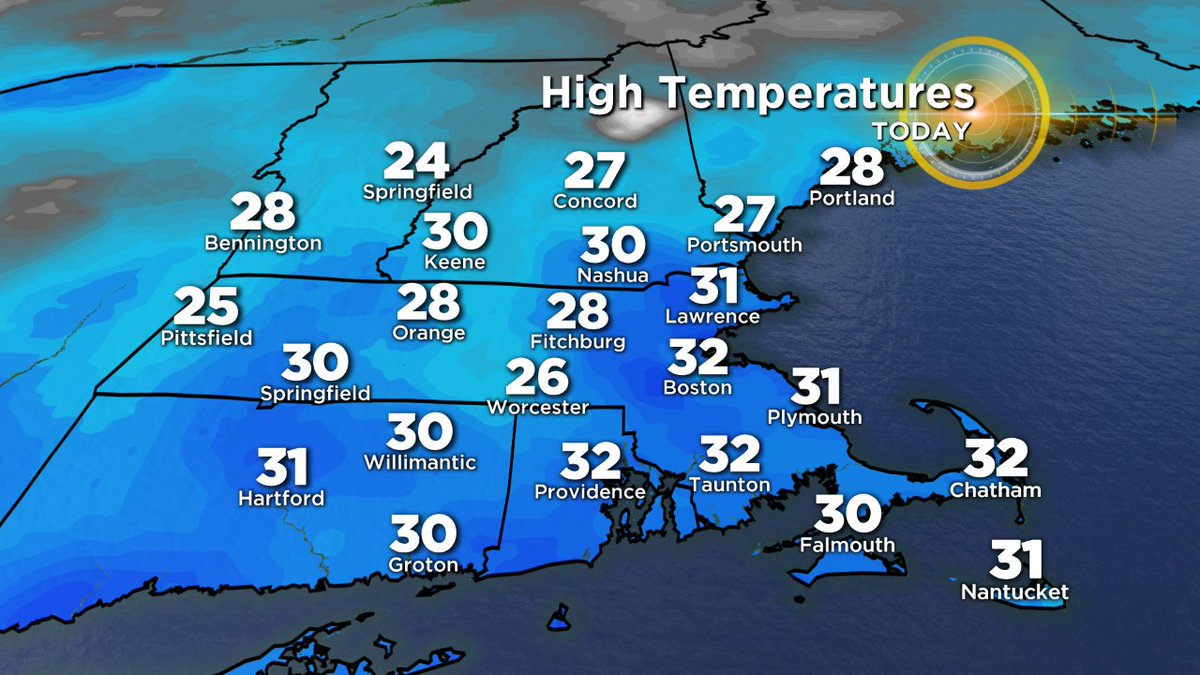 BarryWBZ's tweet image. After Record Low Temperatures Were Tied Or Set In A Few Locations Early This Morning, There Was A Decent Recovery Today But Most Places Remained Subfreezing Which Is 15 Degrees Or More Below The Average Highs For November 23rd! #recordcold #brrr #wbz
