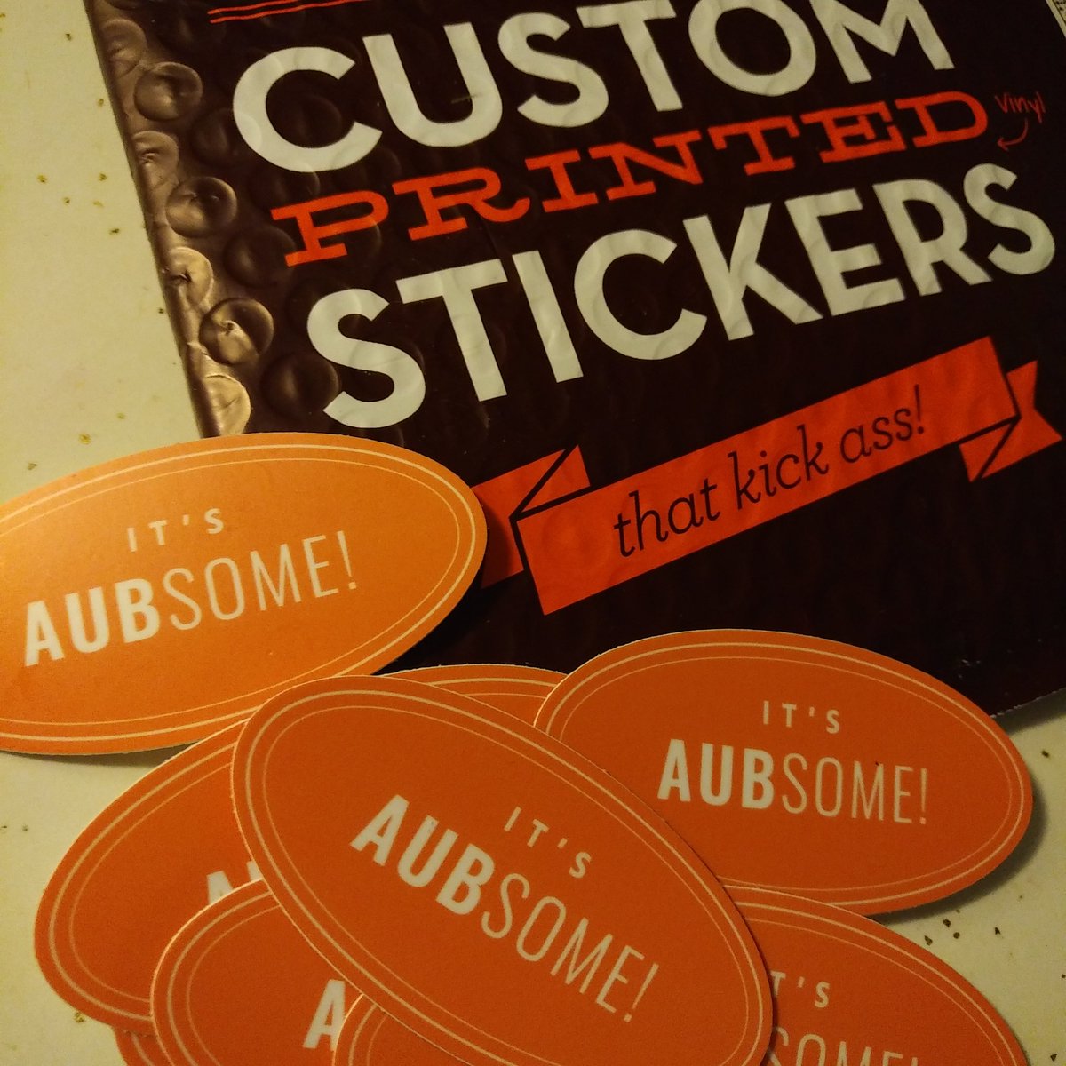 aubsauceco's tweet photo. Thanks, @stickermule and Nyree! We received our custom #itsaubsome stickers today and they are indeed #kickass! https://t.co/Hyx1XwOcPa