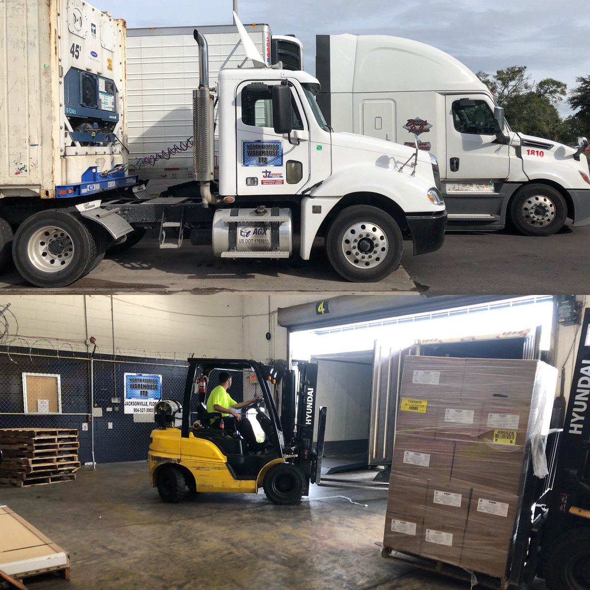 NFWarehouseFTZ's tweet photo. No post Turkey Day slowdown for the NFW team today. All transfers made and port cutoff’s made.

Hello weekend. 

#warehousing #logistics #trucking #JAXPORT https://t.co/VMpFU5hLUR