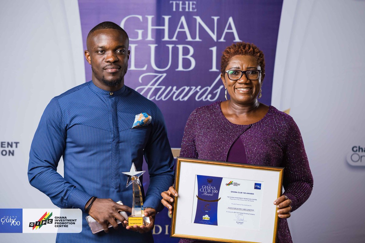 Winners of the Sector Leaders and Discretionary Awards at the Ghana Club 100 Awards. #GC100