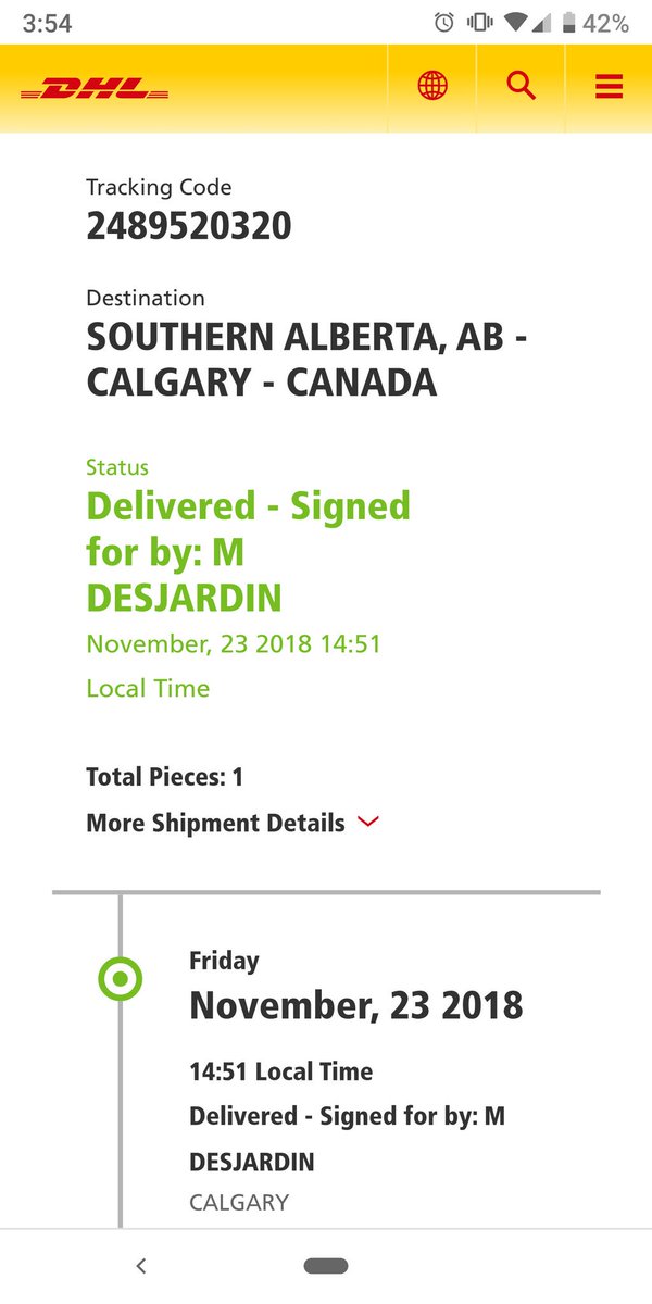 hearDAVIDout's tweet photo. @DHLCanadaHelp #WhoIsThis? This is definitely not me as I was home all day. #Incompetent That's 2/2 https://t.co/pj11iR5L22