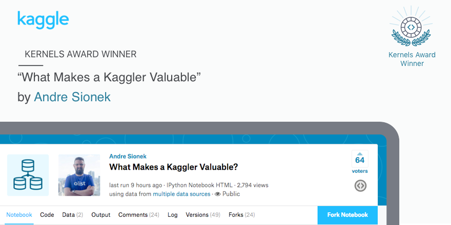 kaggle's tweet photo. This week's #KernelAwards winner uses the 2018 Kaggle Machine Learning & Data Science Survey dataset to identify skills that are associated with having a high salary: https://t.co/h3mURPy9nf https://t.co/6xfNPl2Bgs