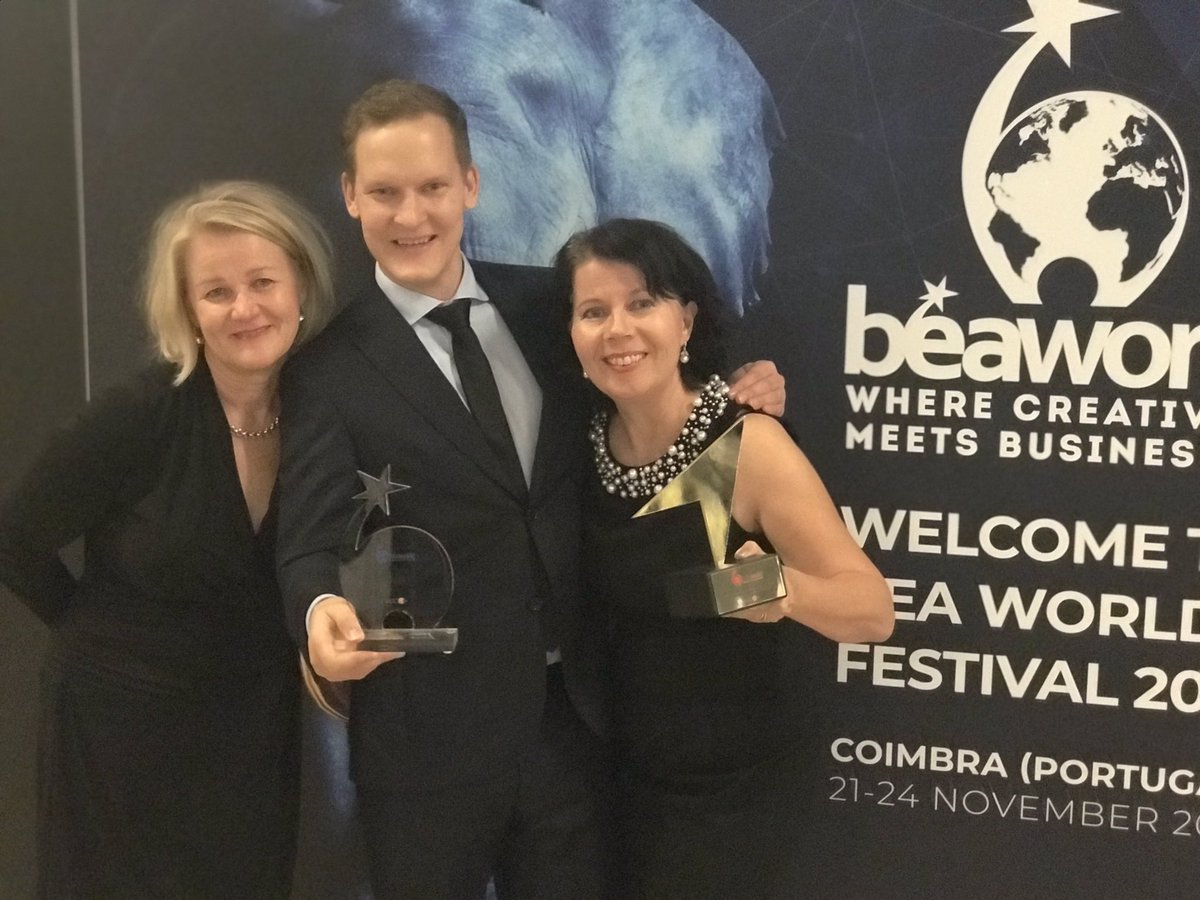 petrihollmen's tweet image. Menestyjät kuvassa. #beaworld @BeaWorldFest @finlandiatalo @ElamysGroup @jussiv