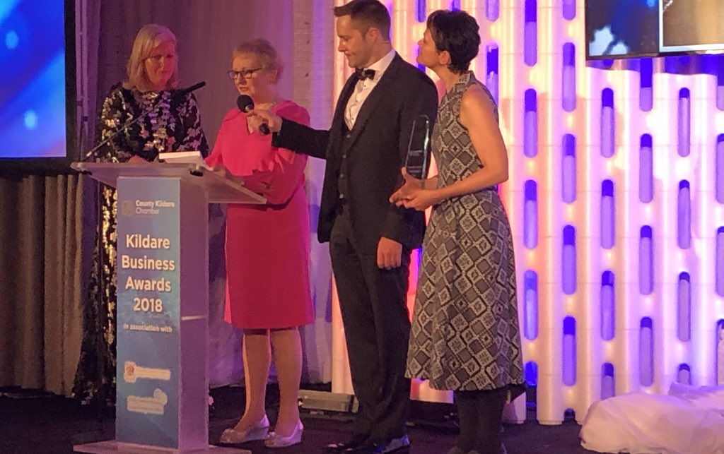 ChamberKildare's tweet photo. ✨And the last Award ... the Recipient of the ‘Outstanding Contribution to Business’ Award kindly sponsored by @MaynoothUni - the 2018 recipient of this prestigious award goes to Rose O’Loughlin @KeadeenHotel congratulations Rose ✨ https://t.co/dFLOh4FnOQ