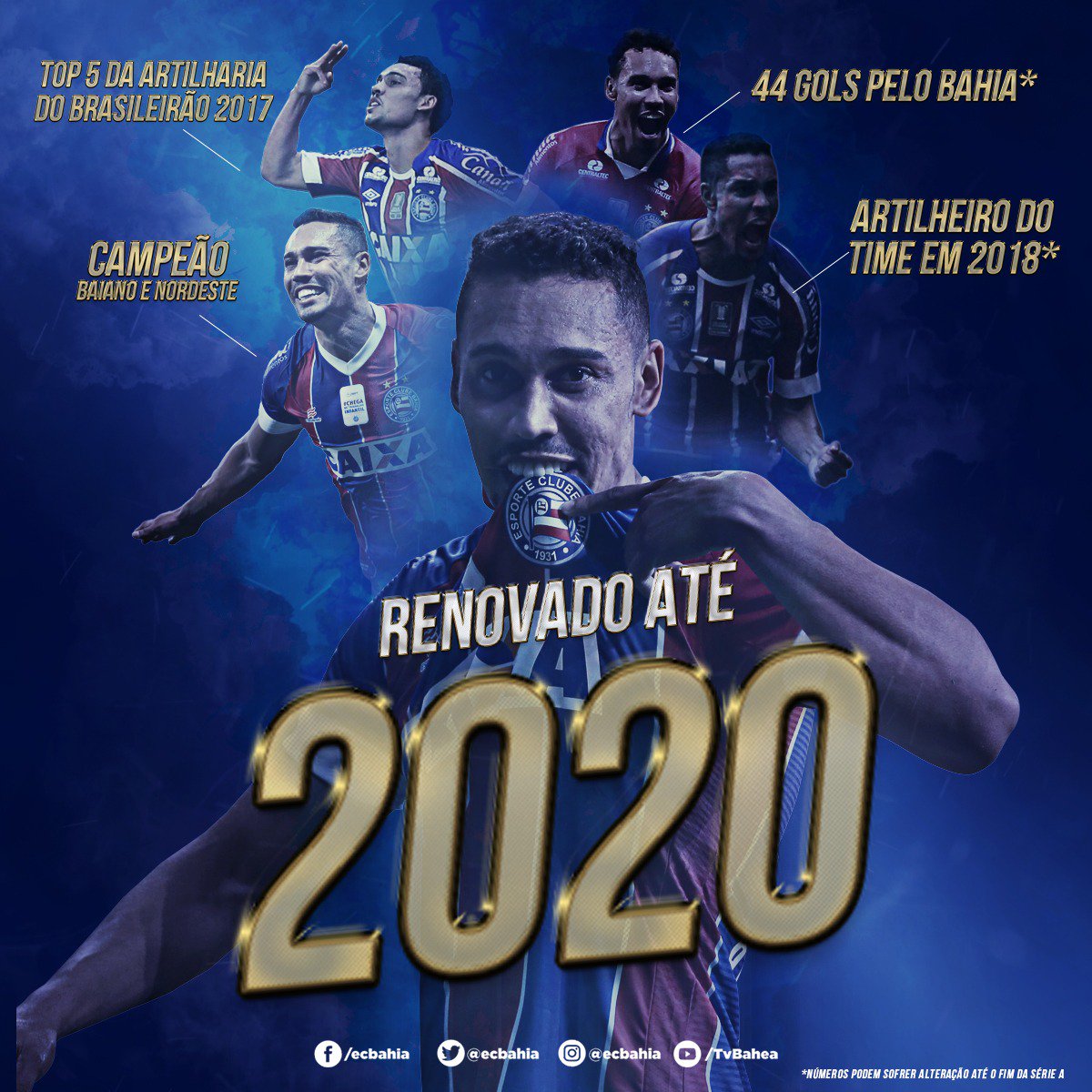 FREDCHAMECHAME's tweet photo. Alô, torcedor do @ECBahia , aprovadas as renovações de Edigar Junio e Flávio até 2020? https://t.co/t4QrT87Mcu