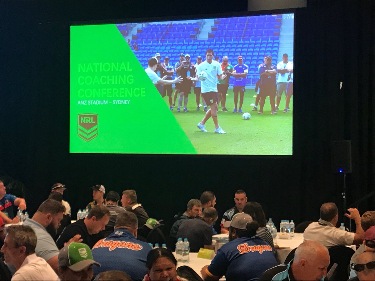 bradverrills1's tweet photo. Awesome for @HudlAus to be attending the @NRL #ncc2018 coaches conference today at @anzstadium Gottaluvleague https://t.co/aFlONejQxc