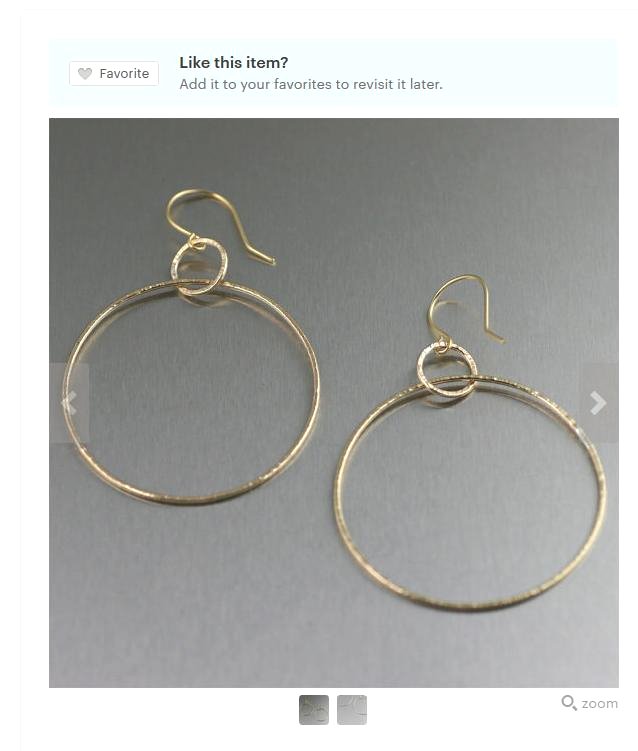 Awesome Chased Gold Hoop Earrings Featured on #Etsy  #GoldEarrings #StatementJewelry etsy.com/listing/168886…