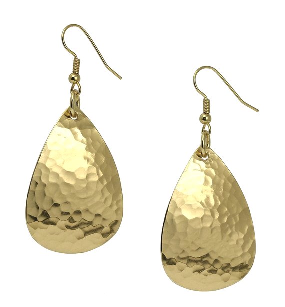 Just Listed Spectacular Hammered Gold Teardrop Earrings, Hammered Gold Earrings, Hammered Brass Dangle Earrings, Hammered Gold Drop Earrings, Large Gold Earrings by johnsbrana etsy.com/listing/579996…