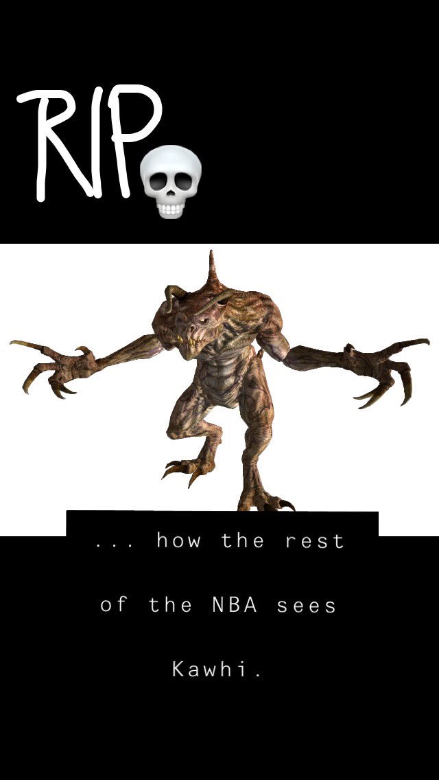 tSP4Z's tweet photo. @Raptors an accurate depiction of Kawhi’s play so far this season! #raptors #kawhi #leonard #toronto #theclaw #deathclaw #king #RIP https://t.co/t3D4YJj385
