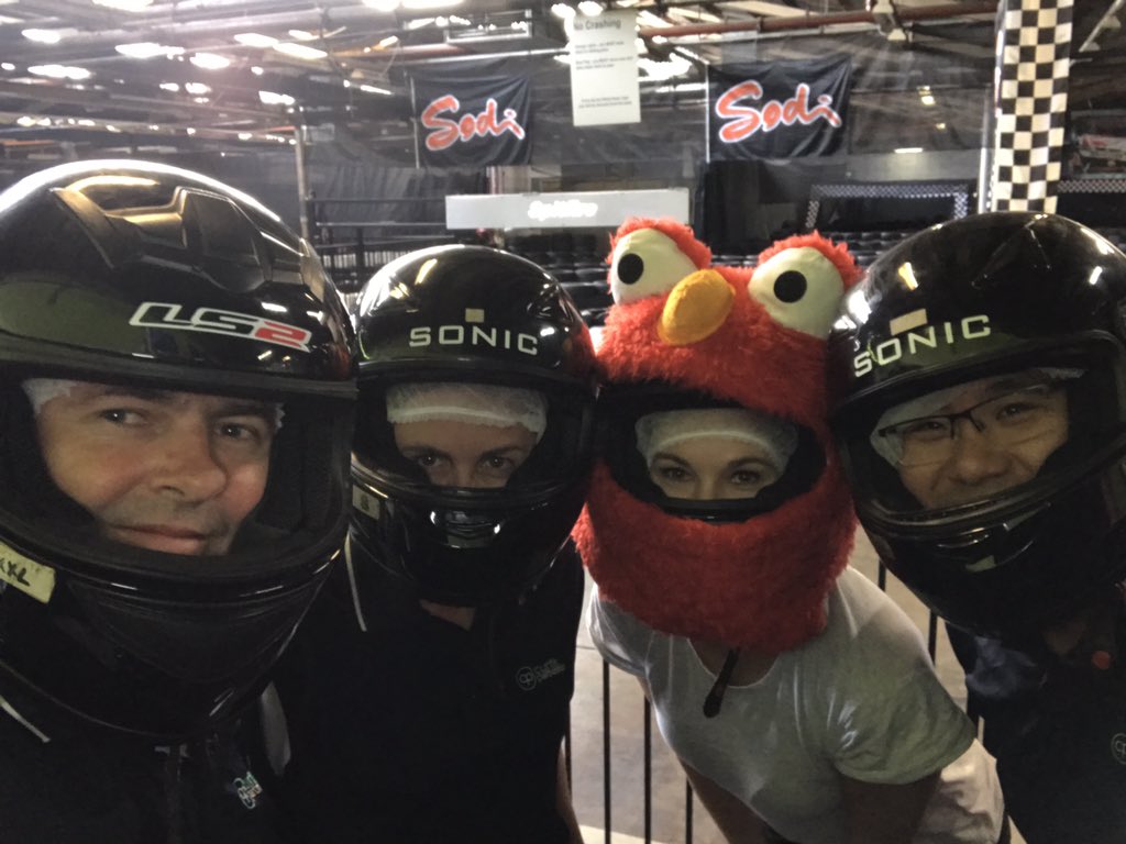 CurtisRec's tweet photo. Team Curtis hit the track #gocarting https://t.co/xnhEbPoVSA