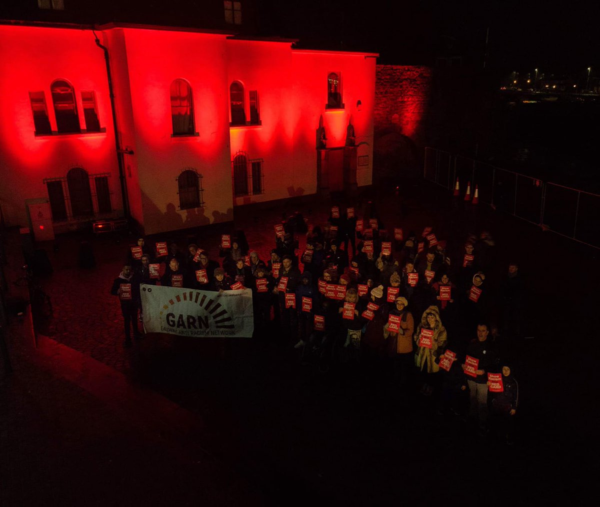 On a positive note, great turn out in Galway tonight for "Show Racism the Red Card"  Photo by Marc Jennings