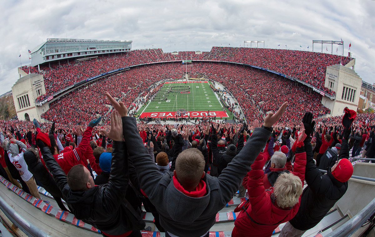 CoachUrbanMeyer's tweet photo. We need the BEST atmosphere in college football tomorrow in The Shoe!!! #BuckeyeNation GO BUCKS!! https://t.co/FVKP4U5cOB