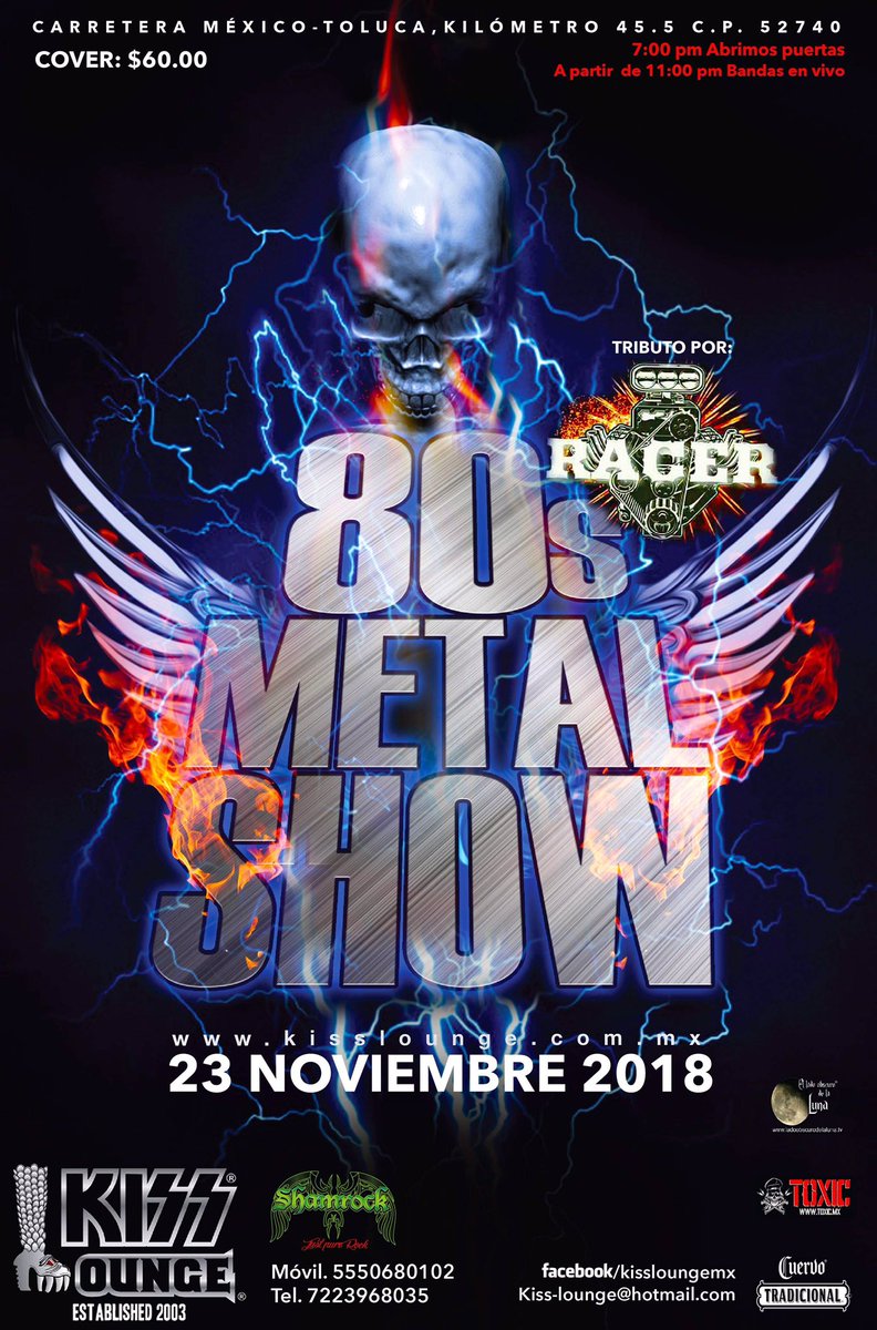 kisslounge1's tweet photo. ESTA NOCHE 🤘🏻🎸 Reserva tu mesa al 5550680102 y 7223968035 #kisscollection #kissbar #rockband #metalshow #rager #shamrock #frideynight #grungenight #toxicstores #mexico #cuajimalpa #toluca #metepec 🎸⚡️🎙💥 https://t.co/kOenYL6U4R