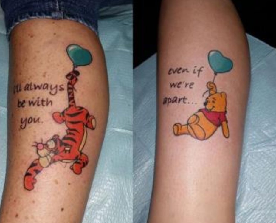 Matching Winnie the Pooh piece for a father and son done by Sheldon Shaw  sheldonshaw14 Website Portfolio  Instagram