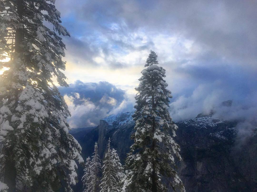 YosemiteNPS's tweet image. Yosemite weather can vary substantially by elevation. The Thanksgiving Day storm decorated Glacier Point and Half Dome with snow while falling as rain in Yosemite Valley.
(Glacier Point Road is closed due to conditions, but the hiking trails are still open.)