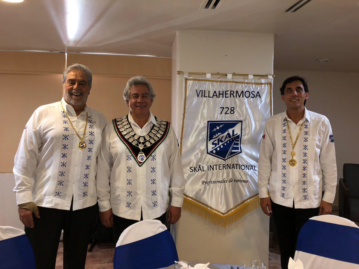 Fundación club skal Villahermosa Tabasco MEXICO Bardo AVELAR past president Fernando Azcona presidente nacional MEXICO Rafael Millán club skal Ciudad de México
