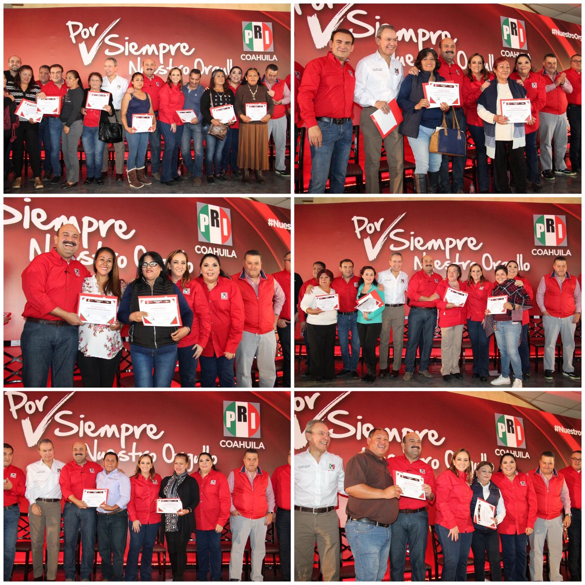 Esta tarde en #Saltillo y con la presencia de <a href="/ruizmassieu/">Claudia Ruiz Massieu</a>, Presidente <a href="/PRI_Nacional/">PRI</a>, hicimos un alto en el camino para reconocer el trabajo de la dirigencia más importante del partido, el Comité Seccional y el compromiso de las y los buenos priistas
<a href="/HectorHGutierre/">Héctor Gutiérrez</a> <a href="/jmarquezm13/">Jorge Márquez</a>