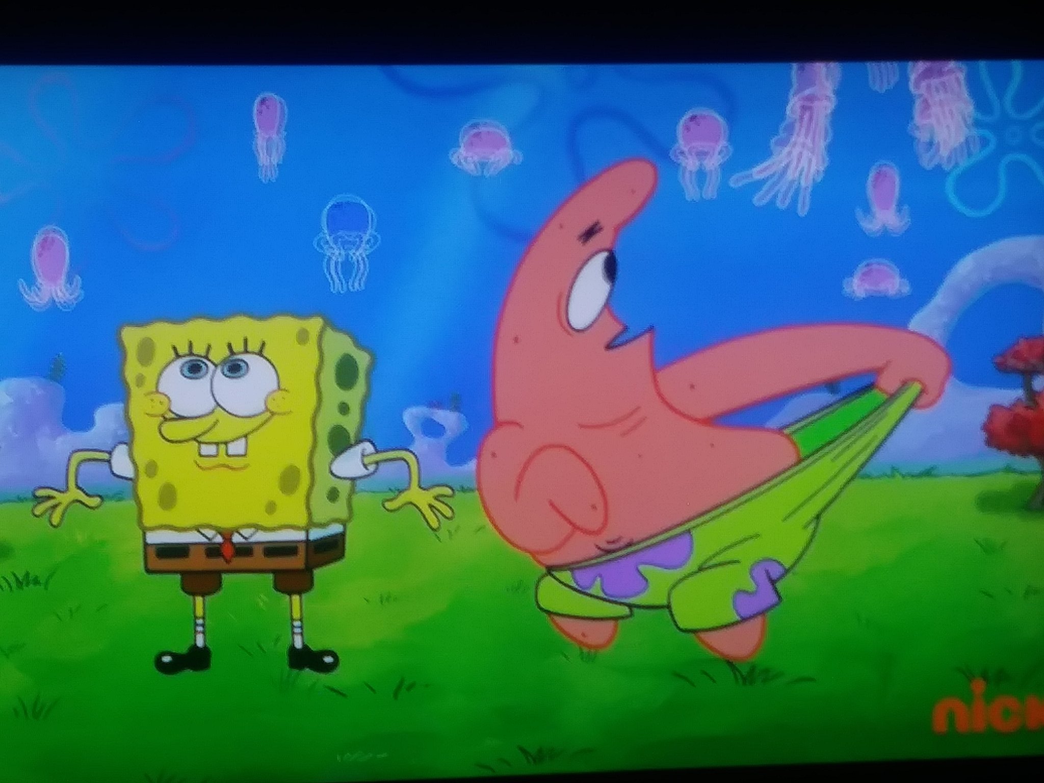 تويتر Electroblastluigi Stophatinggoh على تويتر Rare Blue Jellyfish Found In Squirrel Jelly Spongbobsquarepants Spongebob T Co V1p7mqlftf