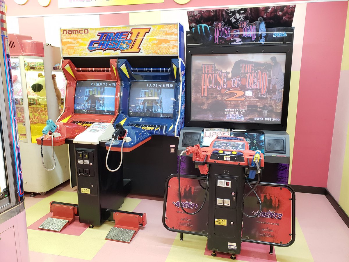 たつのり 加須のイトーヨーカドーにタイクラ2とhod2 サイレントヒルアーケードあるけどガンシューwikiに載ってないんだね 追記しておこうかな タイクラ2は照準は問題なさそうだけどペダルが1pも2p若干違和感がある 1pは大丈夫だったけど2pは前回プレイし