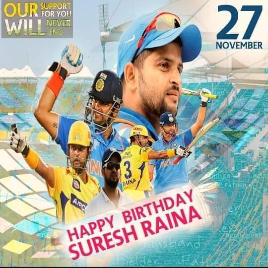 Advance happy birthday Suresh Raina # 