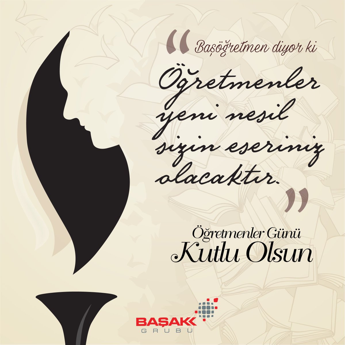 Basak_Kiremit's tweet photo. '' Küçük zihinleri şekillendirmek için kocaman yürekler gerekir. ''
Hayatları boyunca kocaman ömürleri şekillendiren, aramızda olan ve olmayan tüm öğretmenlerimizin #ÖğretmenlerGünü ' nü kutlarız.
#24Kasım https://t.co/LDaUBgcX5C