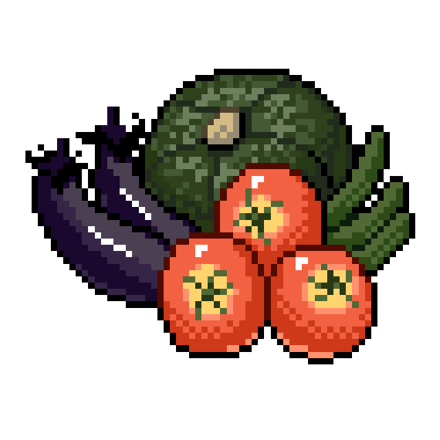 隼レイカ 70ｘ70 No 74 夏野菜 ドット塗り絵 T Co Utavjftwii