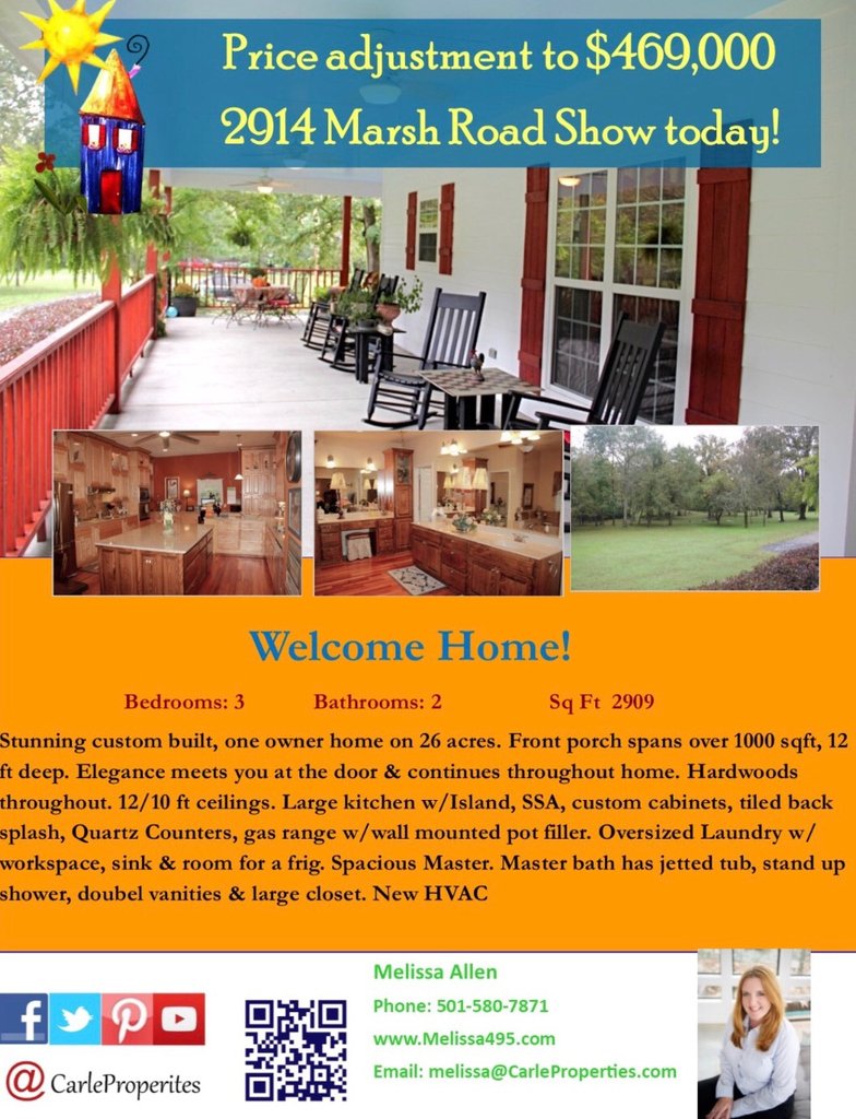 CarleProperties's tweet photo. Price adjustment in Little Rock! Call Melissa Allen, owner and broker of #CarlēProperties for the details! 

#MakeItAGreatDay
#HomeOfThe495Listing 
#SellingArkansasOneYardAtATime
#OnlyAtCarlēProperties https://t.co/PlUFMZEdA3