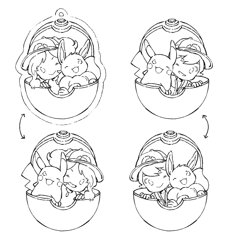 wip of my pokemon lets go charms ☺️ 