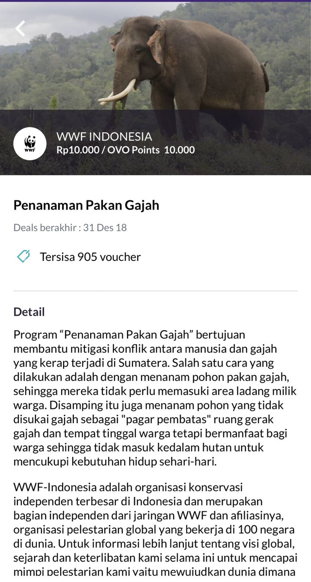 WWF_ID's tweet image. Apakah kamu pengguna aplikasi GO-JEK dan OVO? Temukan beberapa program kerja #WWFID di menu DEALS, dan dukung kami dengan mendonasikan sebagian saldo dompet elektronikmu! ❤️🐼