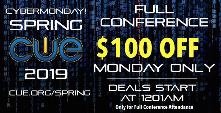MarshallBeyer29's tweet photo. So you want a good deal on #CyberMonday? There is none better than these from @cueinc!! Great deal on premium membership and #SpringCUE! #WeAreCUE https://t.co/ZUl64slk14