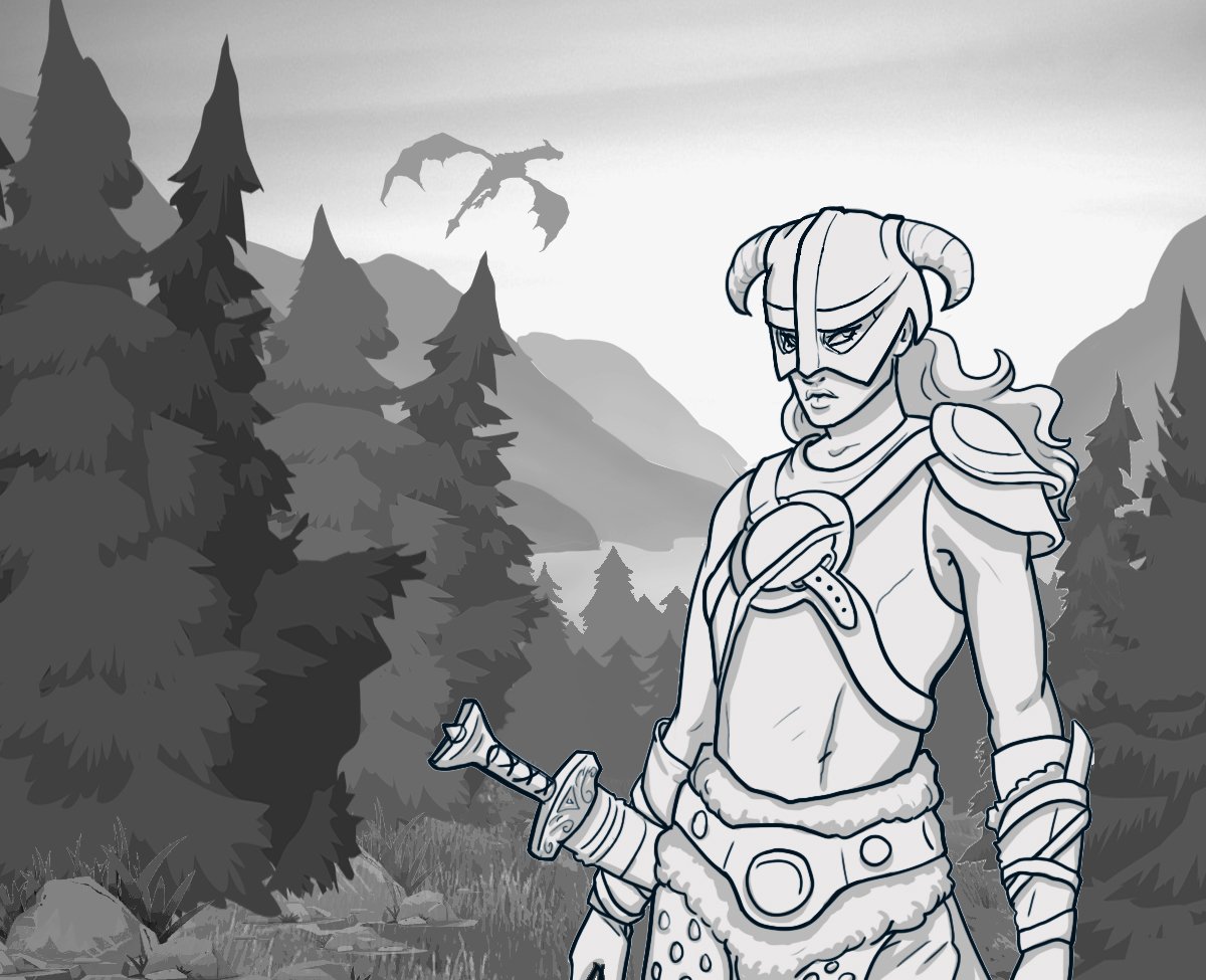 Sekhmet_Heart's tweet image. WIP of one of my final projects for my color and design class! I&apos;m really looking forward to finishing it. 

#skyrim #coloranddesign #aau