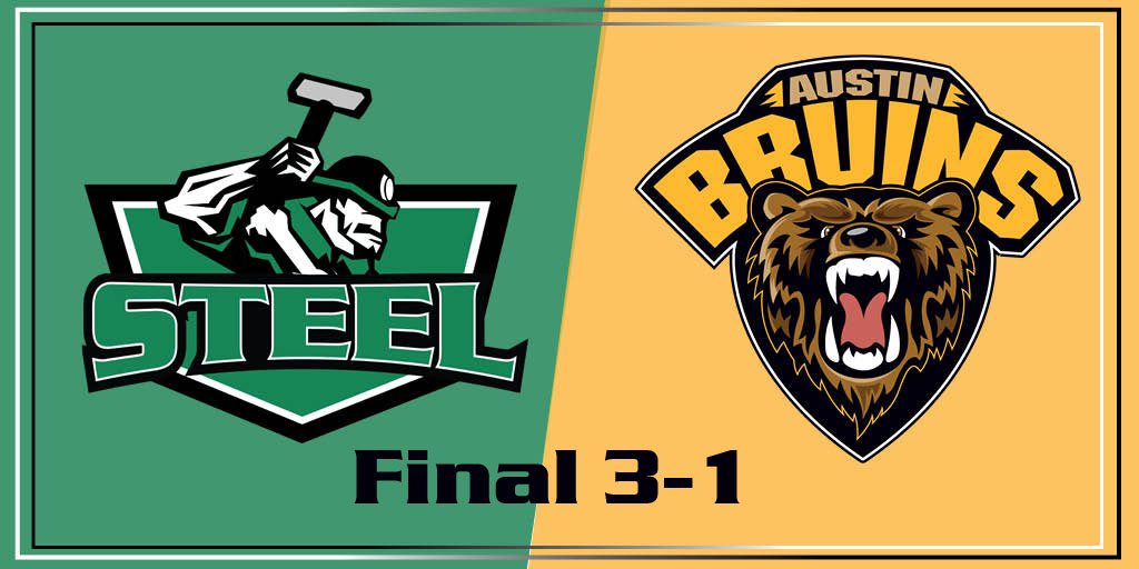 Final from Austin, MN 

Goals from <a href="/CamdenThiesing/">Camden Thiesing</a> <a href="/JacobDirks16/">Jacob Dirks</a> <a href="/Dusek6filip/">Filip Dusek</a> 

<a href="/Josh_Langford35/">Joshua Langford</a> 31 Saves

1st Career win for Carter Foguth ✅