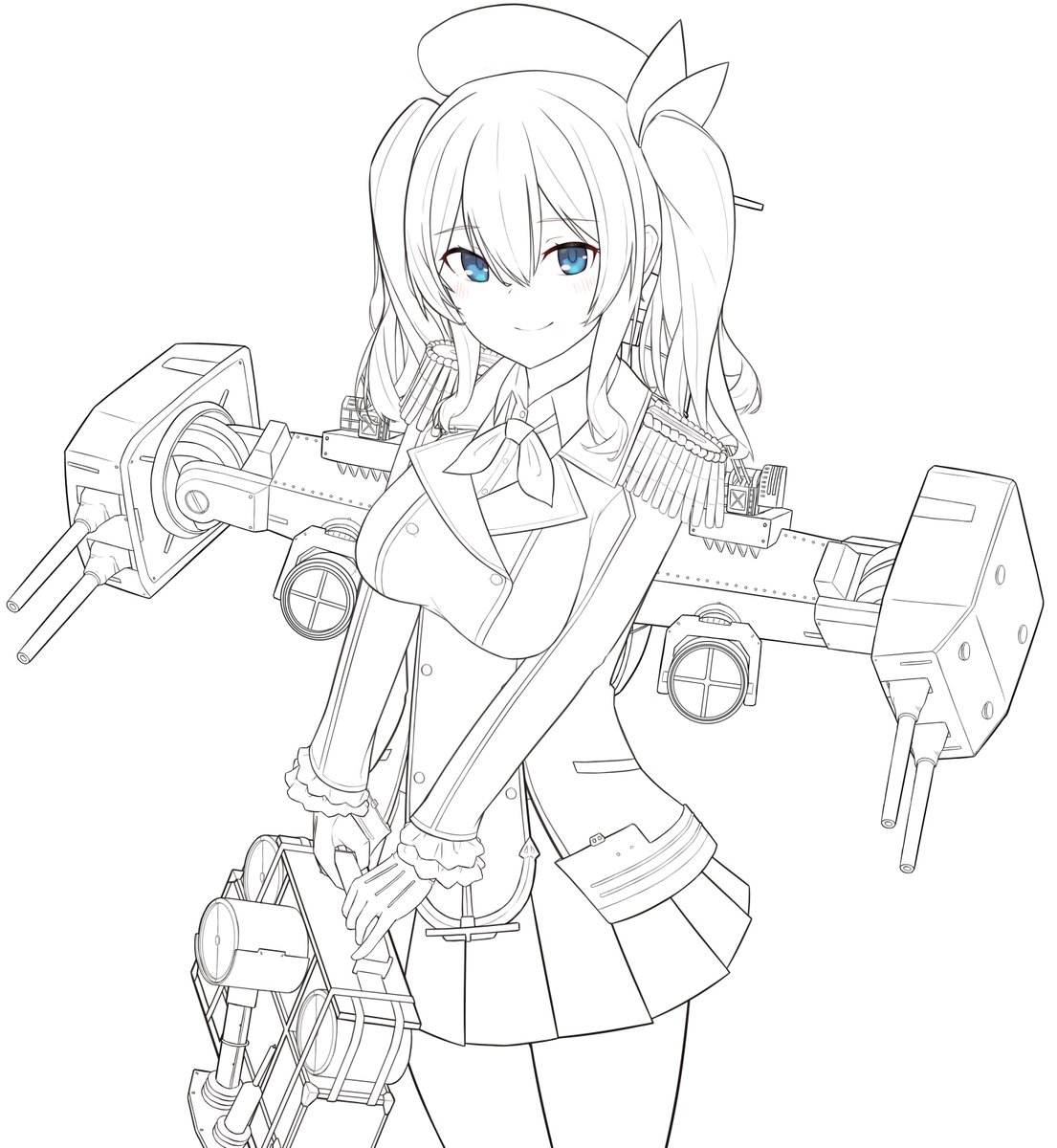 艤装描くの楽しい #艦これ #繋がらなくていいから俺の線を見てくれ 